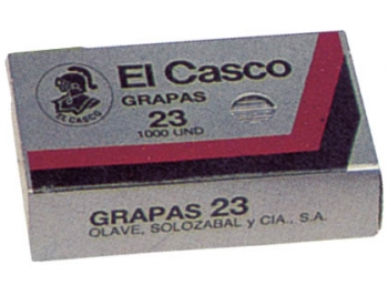 AGRAFES EL CASCO GALVANIZADOS, CAIXA 1000 - N. 23 EMB. 10CX.